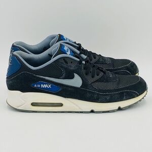 NIKE AIR MAX 90 ESSENTIAL "Black/Blue" Running & Training #537384-041 - Size 16